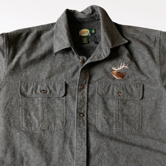 Cabela’s Deerskin Chamois Overshirt XL Heavyweight Shacket Shirt Jacket Workwear - Picture 7 of 16